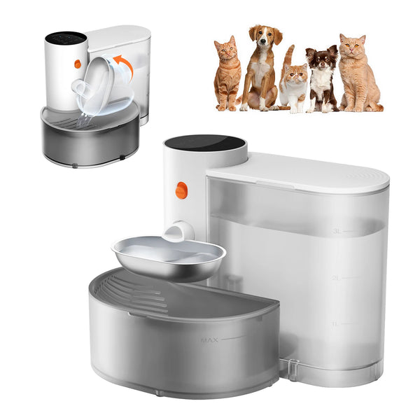 Automatic Stainless Steel Pet Water Fountain – Smart Wireless Purifying Dispenser for Cats & Dogs