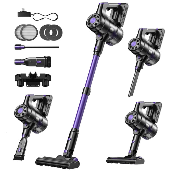 Cordless Pet Vacuum Cleaner 4-in-1 Handheld Upright with HEPA Filter