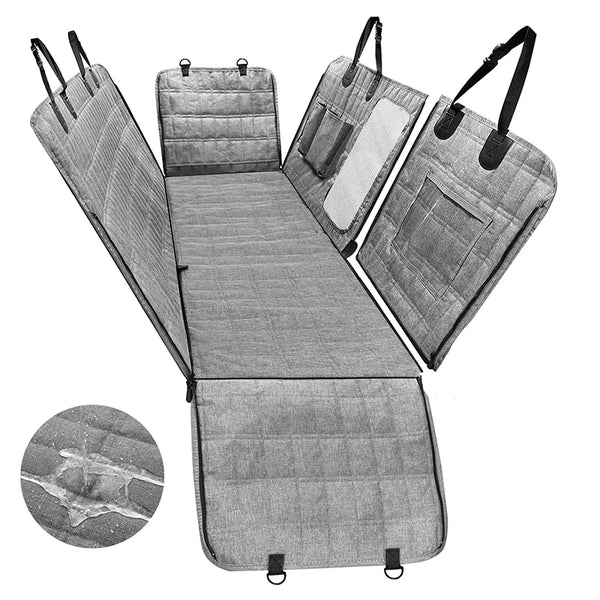 Waterproof Dog Car Seat Cover with Mesh Window – Hammock Style