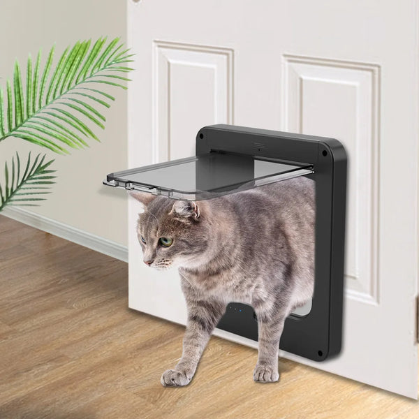 Smart Microchip Pet Door – Electronic Cat & Small Dog Flap with Direction Control