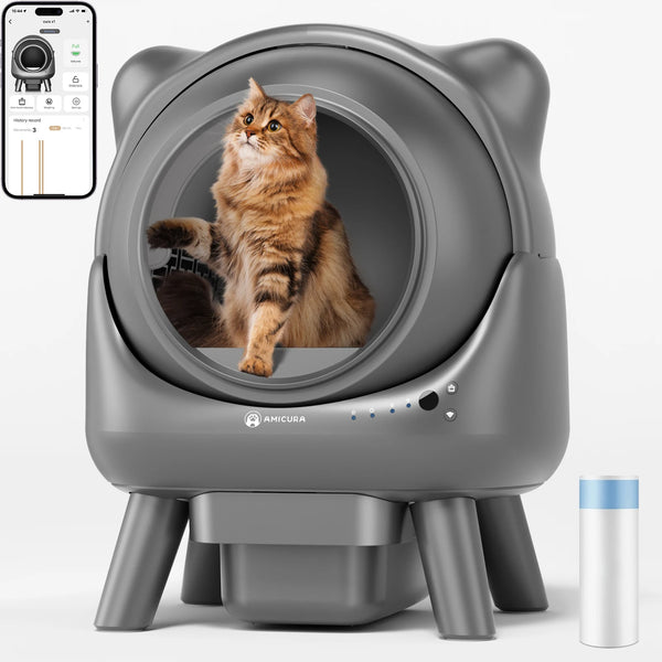 Smart Self-Cleaning Cat Litter Box with App & Safety Sensors – 60L