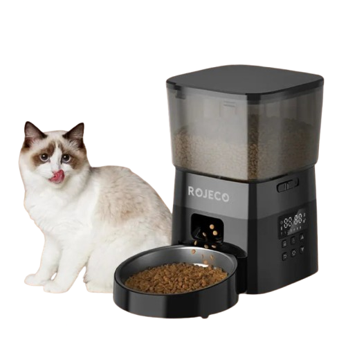 Automatic Pet Feeder with Timer – Button-Control Cat & Dog Food Dispenser for Dry Food
